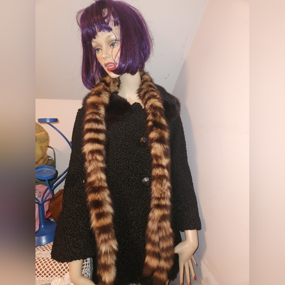 Vintage Raccoon Fur Ladies Wrap Boa Retro Fashion Accessory 62" - Picture 6 of 6